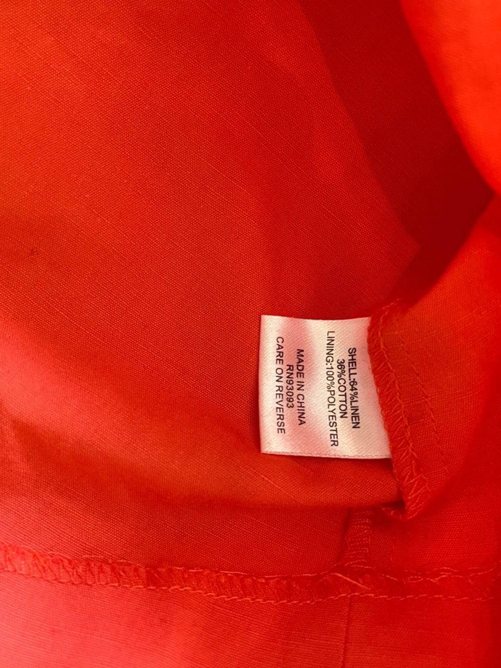 Tyler Boe Small Sleeveless Shift Dress - Vibrant Orange - Picture 5 of 5